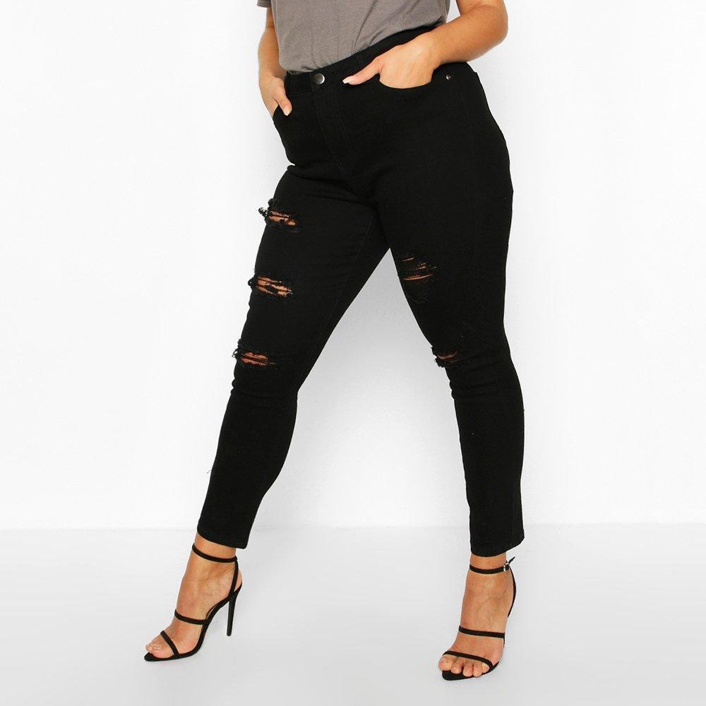 Boohoo Distressed skinny jeans